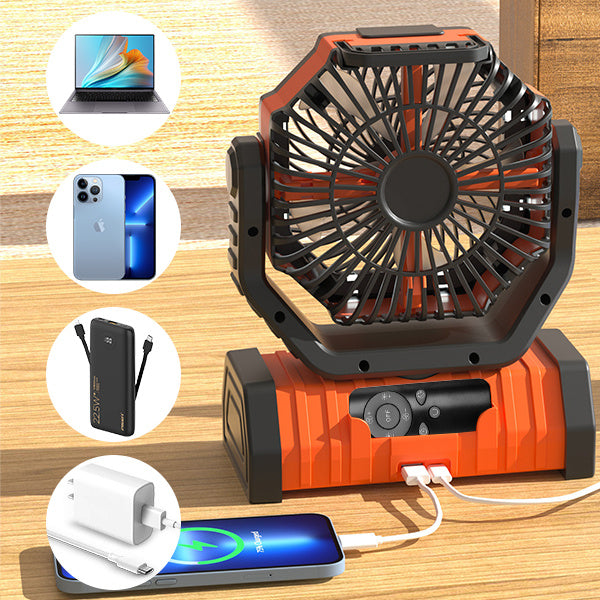 6203ed5a6411c7c6 20000mAh High-Capacity Battery LED Light Camping Fan Movable Wireless Air Circulators Outdoor Ventilador with Hook