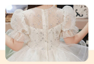 620a8b697488b6c4 White Baby 2-12year old Kids for Party Wedding flower girl Sequins Children’s Pageant Gown Girls Dress