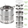 621762eb6a6968e9 Ohuhu Rocket Stainless Steel Lightweight Camping Stove - Wood Alcohol Portable Outdoor Cooking Picnic BBQ Hiking with Mesh Bag