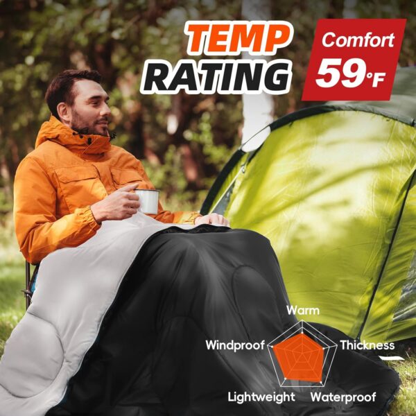 6220b6e818c9aac9 MEREZA Sleeping Bags XL for Adults Cold Weather Mens Large Wide Sleeping Bag for Big and Tall Girls Boys with Compression Sack for Camping Backpacking Warm & Cool Weather