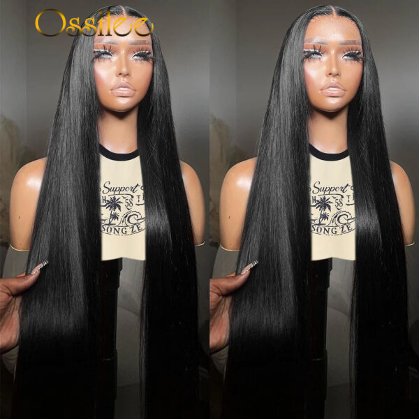 6228e7a7465481e4 Glueless Ready to Wear Transparent 13x4/13x6 Front Human Hair Plucked Pre Cut 5X5 Lace Closure Wig