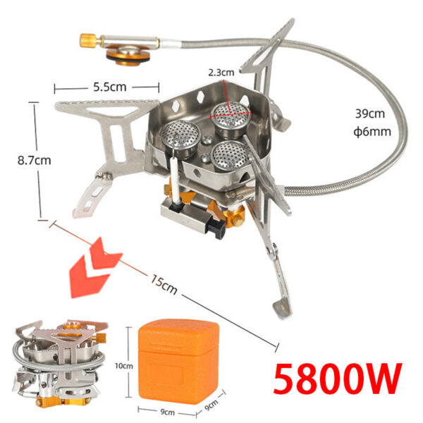 622dfb49de566a54 Outdoor Gas Foldable Portable 3 Head for Travel Picnic BBQ 5800W Big Power Camping Windproof Stove Burner