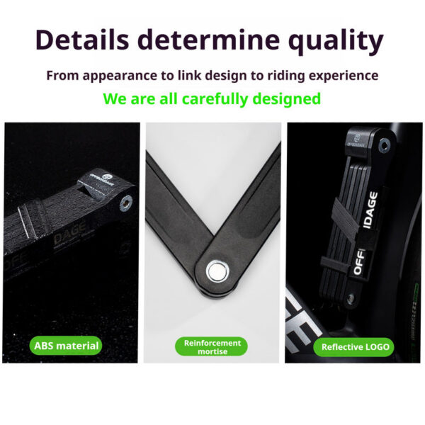 OFFBONDAGE Foldable Bike MTB Road Fold Lock High Security Anti-Theft Scooter Electric E-Bike Bicycle Accessories