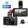 624084ec9bdda926 Hd dashcam wireless WiFi connects front and rear dual lens with reverse video car black box, car DVR, car surveillance camera