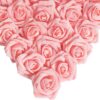624c0425c7cdad6b IPOPU Artificial Flowers, 25pcs Foam Glitter Roses Glitter Foam Rose Foam Rose with Stem for DIY Wedding Bridal Bouquet Home Party Decoration(Coffee)