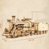 625a429370a8b48f Wooden Handmade Assembly Model DIY Retro Vintage Car Steam Locomotive 3D Puzzle Creative Exquisite Decoration Holiday Gifts