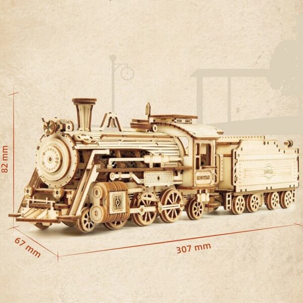 625a429370a8b48f Wooden Handmade Assembly Model DIY Retro Vintage Car Steam Locomotive 3D Puzzle Creative Exquisite Decoration Holiday Gifts