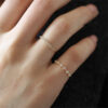 6273aff2a18875cf Sterling Sier Plating 14k Gold Fashion Simple Pavé Diamond Ring Women Exquisite Sweet Wedding Jewelry Accessories
