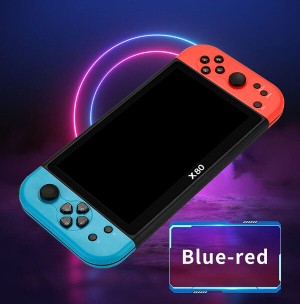 627e0ca7d1c2ab24 X80 large 7 inch TFT800*480 HD true color screen 3000mah handheld game console birthday Christmas gift