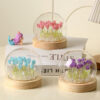 Artificial Tulip Flower Light Handmade DIY Bedside LED Night Bedroom Decor Christmas Birthday Gifts Table Lamp