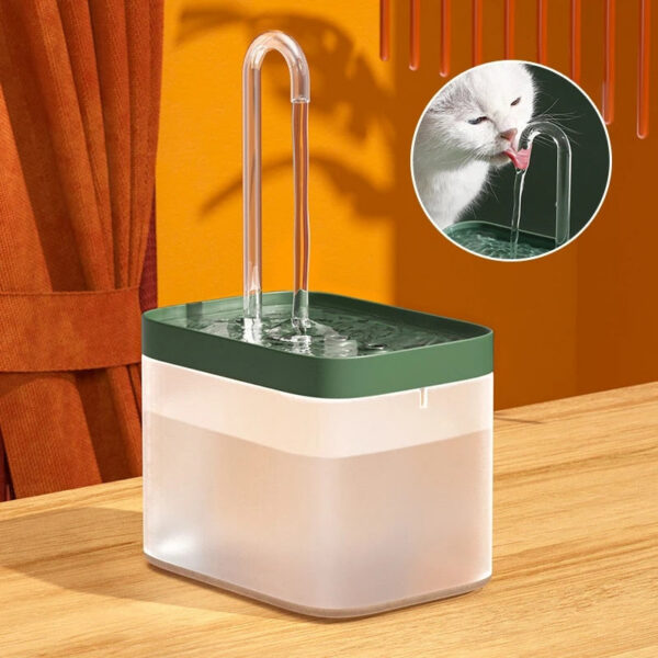 Ultra-Quiet Cat Fountain Filter Smart Automatic Pet Dog Water Dispenser&Burnout Prevention Pump1.5L Recirculate Filtrin