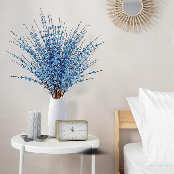 62847a983e642945 Sggvecsy 10 Pcs 29.5’’ Long Artificial Jasmine Flowers Tall Fake Flower Bouquet Faux Jasmine Plants Dry Branches for Wedding Home Party Office Hotel Restaurant Kitchen Decoration(Blue)