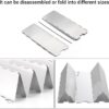6288d013e7225271 Camp Stove Windscreen, Ohuhu Camping Stove Windscreen 8/10/12 Plates Aluminum Folding Portable Camping Stove Windshield Grill Wind Screen for Camp with Carry Bag for Camping Hiking Picnic Backpacking