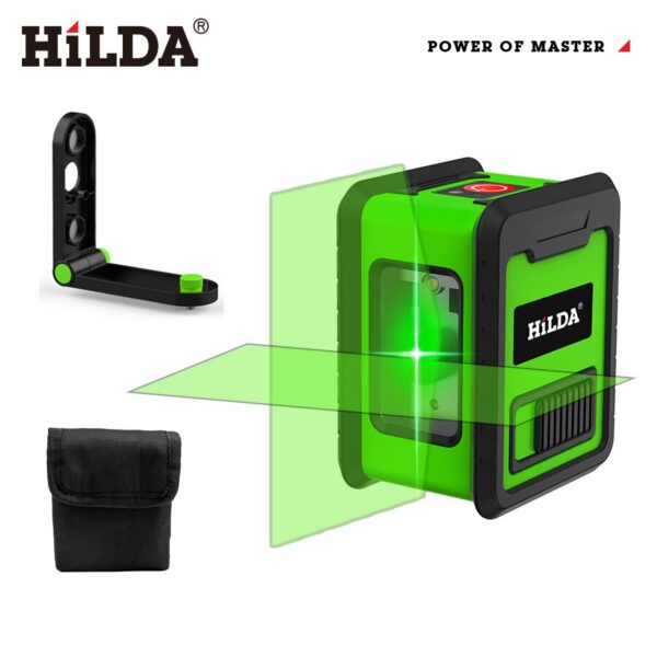 628e9c0c5740b807 Hilda 2 Mini Lines Level Self Levelling Green Beams Laser Horizontal & Vertical Cross-Line