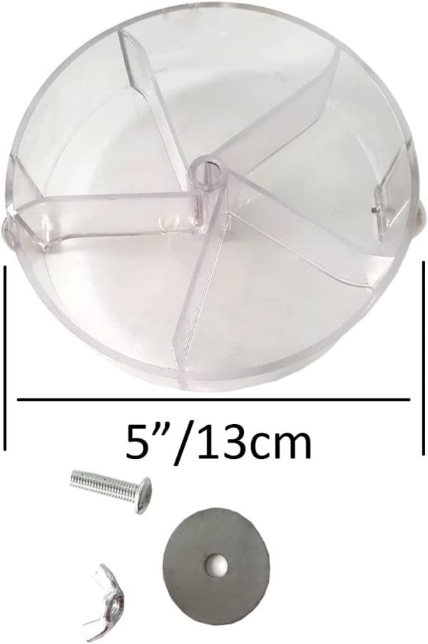 Bird Creative Foraging System Wheel Seed Food Ball Rotate Training Toy for Small and Medium Parrots Parakeet Cockatiel Conure (Clear)