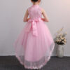 New Design Kids Dress For 4-12 Girls Wedding Party Tailing Tulle Elegant Princess Sleeveless Children’s Dresses TW1703