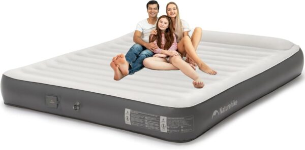 Naturehike Air Mattress with Built in Pump and Pillow, Gray (Narrow King-78.74 x 70.9in)