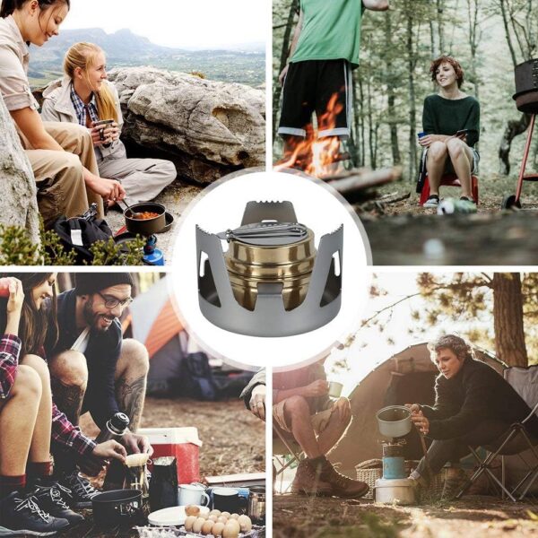 62bb4fbcbe8ffdda JIAHEY Mini Spirit Burner Windshield Alcohol Camping Stove Alloy Brass Lightweight Adjustable Temperature Alcohol Stove for Backpacking Hiking Outdoor, BBQ Cooking Picnic