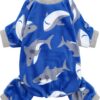Cute Sloth Dog Pajamas, Dog Clothes for Small Dogs Boy Girl, Lightweight Velvet Pet Jumpsuit, Cat Onesie, White, Yellow, XXL