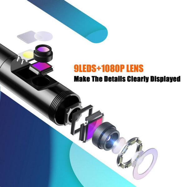 62c957b6d4d8937f 4.3 Inch IPS Screen Industrial Endoscope Camera Single Dual Lens HD1080P Car Inspection Borescope IP68 Waterproof LEDs 2600mAh