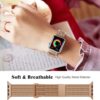Geoumy Metal Magnetic Bands Compatible for Apple Watch Band 38mm with Case, Stainless Steel Milanese Mesh Loop Replacement Strap Compatible with iWatch Series 8/7/6/5/4/3/2/1 SE Women Men, Rose Gold
