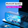62e3558c74444d1c 1pc LED Digital Alarm Clock with Bluetooth ,Speaker Mirror Bedroom Office Decor Table Screen Temperature FM Radio