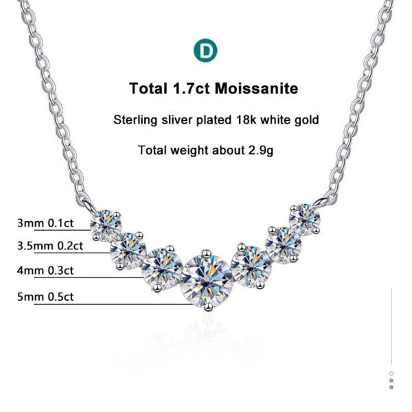 62e60c1d8bdbae92 Moissanite Necklace for Woman Wedding Fine Jewely with Certificates 925 Sterling Sliver Plated 18k White Gold Necklace