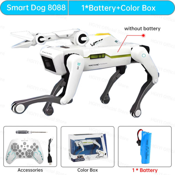 62e770125c7c955b Teeggi Electric RC Intelligent Robot Dog Multifunction RC Mechanical Dog with turret Educational Toy Bionic Smart Robot Toy Gift