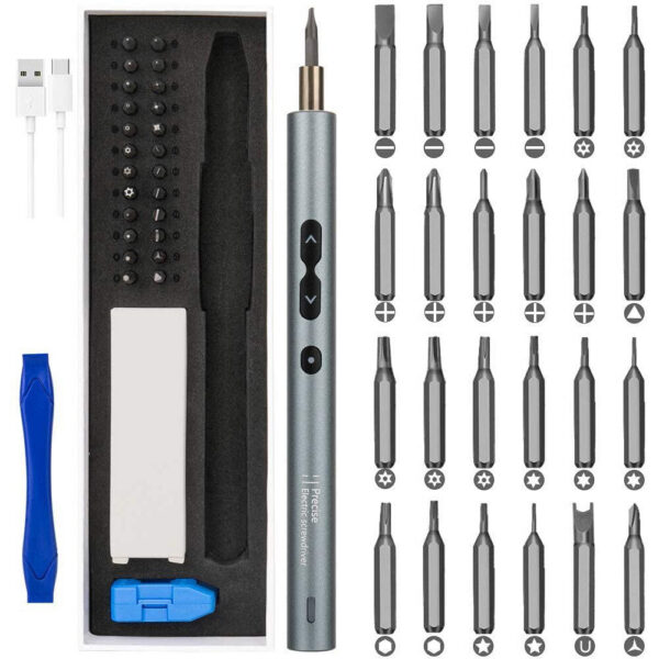 28/68/120 In 1 Electric Screwdriver Set Professional Large Capacity With LED Light Power Screw Driver Precision Repair Tools