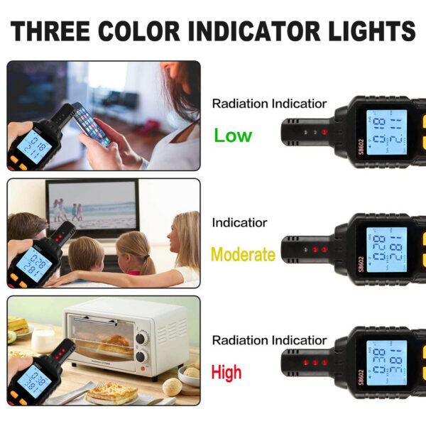 Portable Electromagnetic Field Radiation 3 in 1 Meter EMF Detector for Ghost Hunting Equipmetent