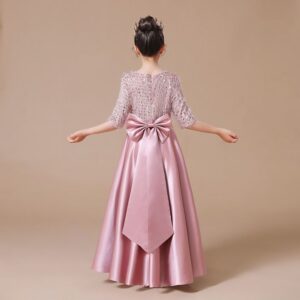 62f907703988b5bd Kids for Girls Costumes Wedding Birthday New Year Party Evening Elegant Princess Summer Children’s Dress 4-12 Years K47