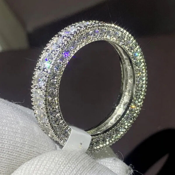 6300a1a9ddeadc8d 2020 Sparkling Jewelry Sterling Sier White Topaz CZ Diamond Gemstones Promise Women Wedding Engagement Band Ring For Lover Gift