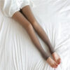 Women Socks 2024 Spring Woman Pantyhose Translucent Wool Sock Pants Winter Stocking Fleece Lined Tights Thermal Legging Fake 307
