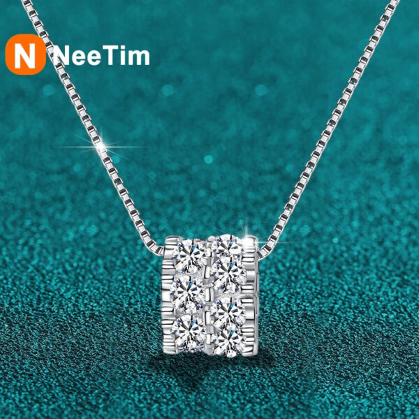 6324c6ded4c1eed4 NeeTim Full Moissanite Diamond Woman Pendant Sterling Sier Necklace For Women Chain Party Bridal Fine Jewelry