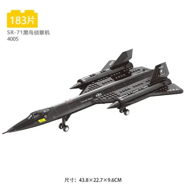 Military Technical USA SR71 Blackbird Stealth Supersonic Reconnaissance Aircraft Building Blocks Fighter Model Brick Kid Boy Toy
