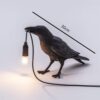The Gothic Lamp,Cute Black Raven Desk Light with USB Line,Unique Resin Halloween Crow for Table Decor,Goth Decor,Black Bird Decor, Art Decor,Home Decor,Living Room,Bedroom (2 Bulbs)
