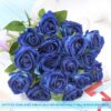 634f2f38bf845cc3 50 Pcs Artificial Rose Flower Realistic Silk Roses with Stem Bouquet of Flowers Plastic Flowers Real Looking Fake Roses for Home Wedding Centerpieces Party Decorations (Black)