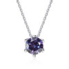 636157e892e69900 JoyceJelly 1CT VVS D Moissanite Necklace For Women Six Prong Simulated Diamond Pendant Sterling Sier Wedding Fine Jewelry