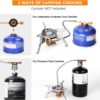 6364945f522664b7 Odoland 3500W/6800W Windproof Camp Stove Camping Gas Stove with Fuel Canister Adapter, Piezo Ignition, Carry Case, Portable Collapsible Stove Burner for Outdoor Backpacking Hiking and Picnic