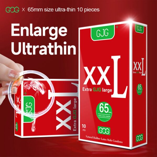 6364bf2863ba8ed0 10PCS Large Size Ultra-Sensitive Condoms 65MM Ultrathin Extra Lubrication Large XXL Sex Toys Penis Sleeves for Men Passionate