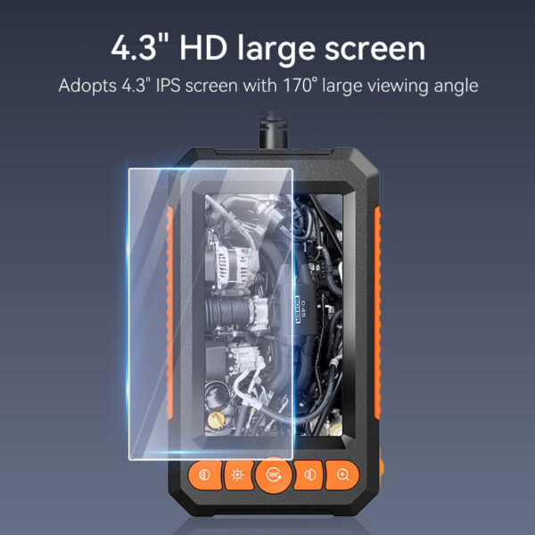 KERUI Industrial Endoscope 4.3 "Single Dual Lens HD 1080P Car Inspection Borescope IP67 Waterproof Sewer Camera With LED