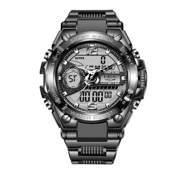 LIGE Military Digital 50m Waterproof Wristwatch LED Quartz Clock Sport Watch Male Big Watches Men Relogios Masculino