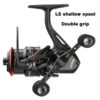 NHUE Lure 1000 2000 3000 Spinning Double Grip Deep Shallow Spool Carp Reel Fishing With Balance Rod