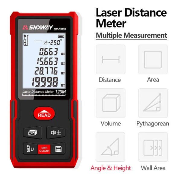63833db5301ed65d Pofessional Laser Distance Meter 50m 70m 100m 120m Rangefinder High Accuracy Digital Range Finder Build Measure Device