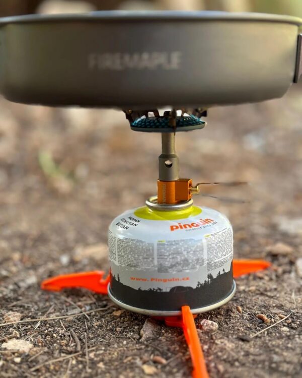 638fb5378cabf52b Fire-Maple 116T Titanium Camping Gas Stove | Mini Pocket One-Piece Gas Burner | Ultralight Backpacking Cooking Stove Portable for Outdoor Activities