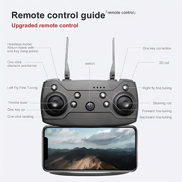 639fd98c76498ee2 New E99Pro Drone 4K Professinal With Wide Angle Dual HD Camera Foldable RC Helicopter 5G WIFI FPV Height Hold Apron Sell