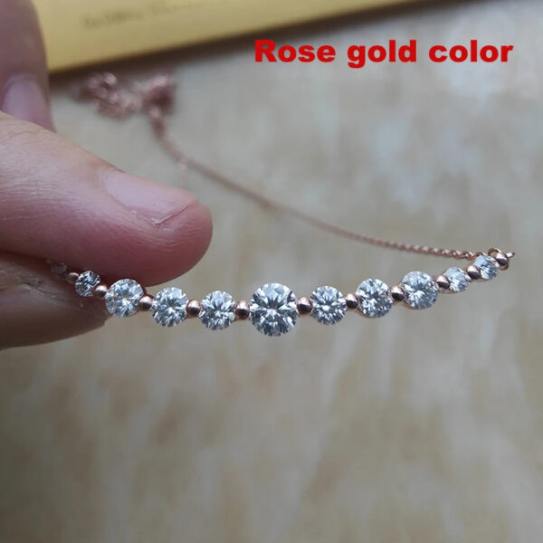 Smyoue Total 1.1ct All Moissanite Necklace for Women Sparkling Lab Diamond Pendant Jewelry 100% S Sterling Sier GRA