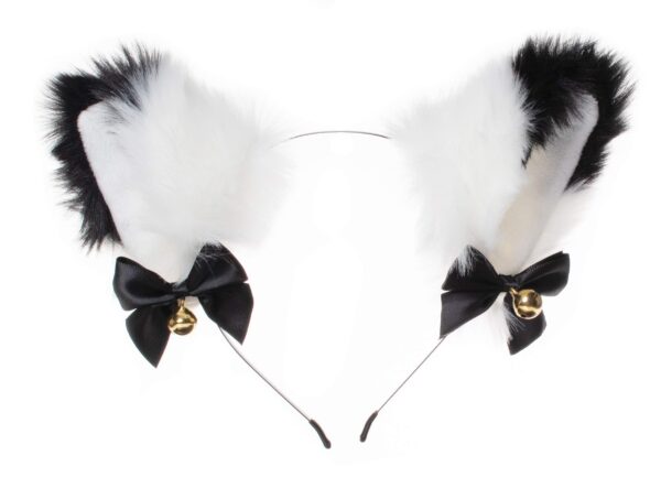 Anime French Maid Apron Lolita Fancy Dress Cosplay Costume Furry Cat Ear Gloves Socks Set(2XL)
