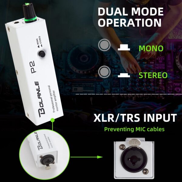 63a60e82507f9056 Bolanle P2 IEM Ultra-Compact Personal In-Ear Monitor Amplifier