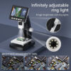 63c53fa7596fb369 1000X 4.3" LCD Digital 1080P Microsco 8 LED Lights USB Magnifier Soldering Repair Video Microscope for Coin